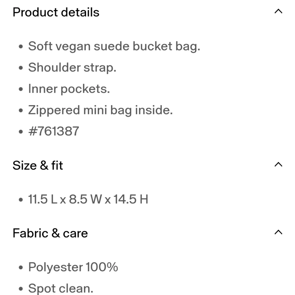 GAP Navy Vegan Suede Bucket Bag